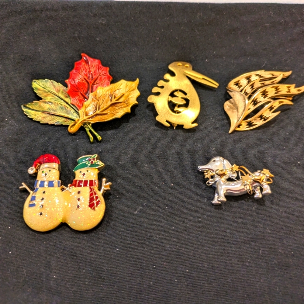 Lot of 5 Brooches